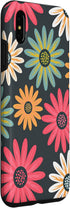 iPhone XS Max Floral Daisy Flowers Pink Green Orange Grey Pattern AEN021 Case...