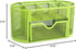 VANRA Metal Mesh Desk Supply Caddy Desktop Office Supplies Organizer Supply Holder 8 Compartments with Drawer (Green)...