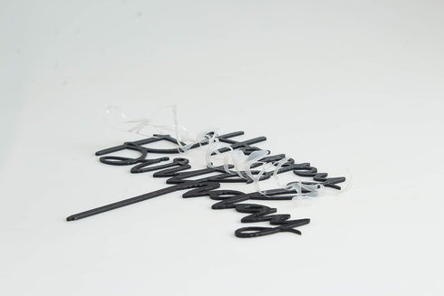 Happy Birthday Cake Topper. Cake Party Decorations, Acrylic Black Birthday cake Topper...