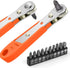 Mini Ratchet Wrench,Right Angle Phillips Magnetic Screwdriver for Tight Spaces with 1/4" Drive High Torque Offset Reversible Mini Ratchet Offset S...