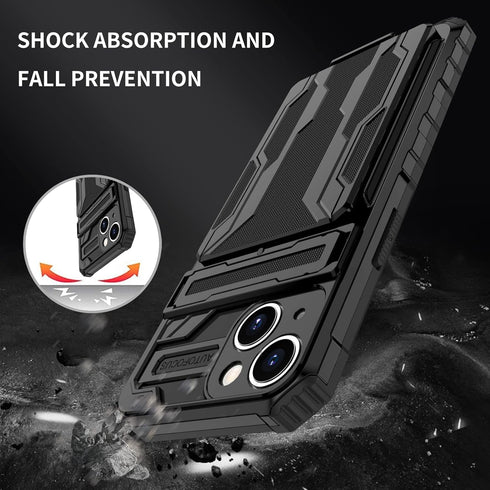 iPhone 15 Case with Card Holder Detachable Wallet Cover, Built-in Kickstand & Screen Protectors, Full Body Shockproof Phone Case for iPhone 15 (6....