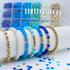 4320PCS Blue Clay Beads for Bracelets Making 6mm Blue Heishi Beads Friendship Bracelets Beads Gold Silver Spacer Beads for Jewelry Making Kit with...