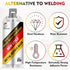 Metal Repair Glue, 2 Pack Professional Grade Metal to Metal Glue Heavy Duty for Metal, Plastics and Ceramics, High-Temperature Heat Resistant Epox...