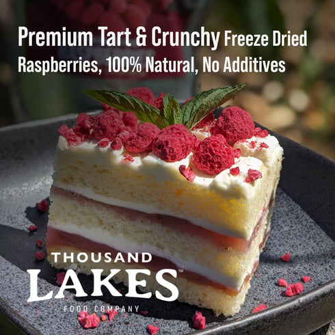 Thousand Lakes Freeze Dried Fruit - Raspberries 1.2 ounces | No Sugar Added | 100% Whole Raspberries...
