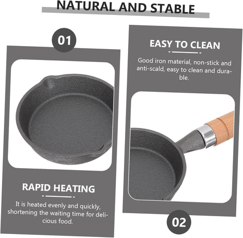 Zerodeko Mini Omelet Pan Metal Detectors for Adults Round Griddle Hard Ground Tent Pegs Kitchen Cooking Pan Rolled Omelet Pan Nonstick Cookware Sq...