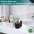 White Toothbrush Holder - Bamboo Toothbrush Holders for Bathrooms Electric Toothbrush Holder Organizer Kids Toothbrush Holders for Bathrooms Count...