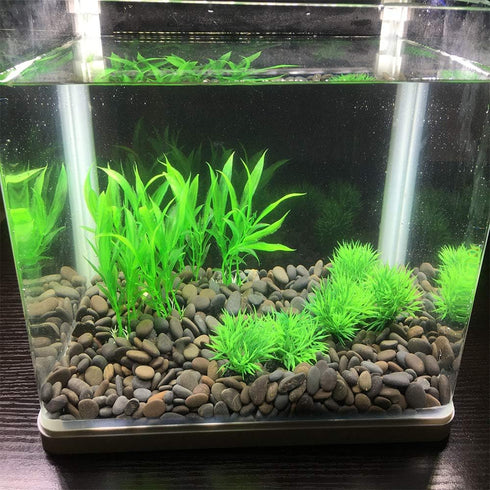 Smoothedo-Pets Aquarium Plants Fish Tank Decorations 4inch/10pcs Set Plastic Artificial Plant Goldfish Waterscape Fish Hides for Small Fish Tank/B...