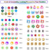 1450Pcs Fruit Smiley Clay Beads for Bracelet Making Kit Jewelry Necklace Gifts, Handmade Polymer Beads with Colored Stars, Letters and Crystal Ela...