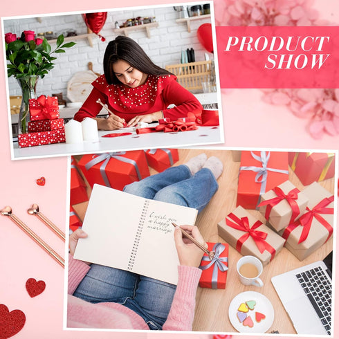 Thenshop 24 Pcs Heart Shaped Pens Retractable Metal Cute Pens 1.0 mm Black Ink Ballpoint Decorative Pens Engagement Gifts for Women School Office ...
