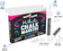 CHALKY CROWN Liquid Chalk Marker Pen - White Dry Erase Marker - Chalk Markers for Chalkboard Signs, Windows, Blackboard, Glass - 6mm Reversible Ti...