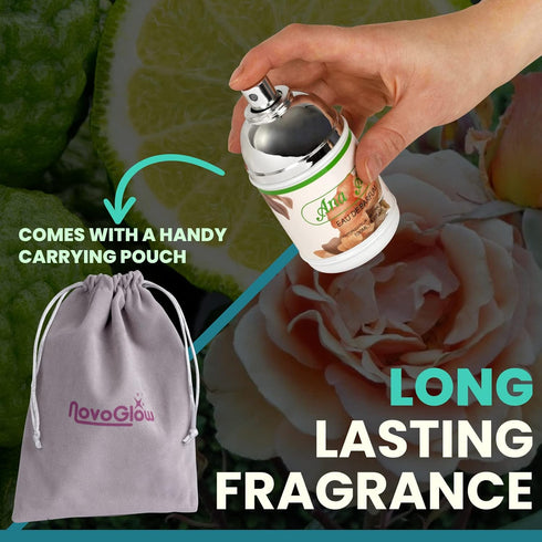 NovoGlow ANA ANA - Eau De Parfum Spray Perfume, Fragrance For Women- Daywear, Casual Daily Cologne Set with Deluxe Suede Pouch- 3.4 Oz Bottle- Ide...