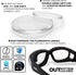 Global Vision Motorcycle Safety Sunglasses Fits Over Glasses Clear Lenses Meets ANSI Z87.1 Standards For Safety Eyewear Has Soft Airy Foam Padding...