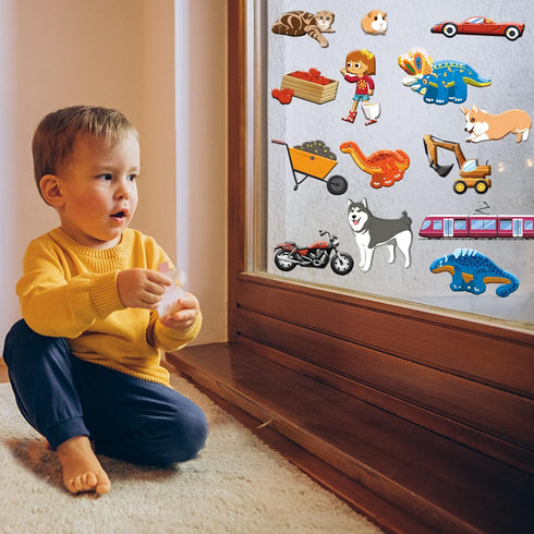 3D Puffy Sticker Play Set: Vehicle, Farm, Dinosaur and Pet, Reusable Sticker Book for Kids 2-4, Sticker Toys for Toddlers 1-3, Birthday Gifts Educ...