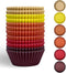 qiqee 300 Counts Cupcake Liners Cupcake Cups Food Grade 6 Solid Yellow Red Colors Cupcake Papers Muffin Baking Cups Cupcake Wrappers (Standard Siz...