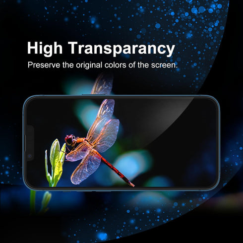 Screen Protector for iPhone 14/13 Pro / 13 (3 PACK), Tempered Glass Film, Full Coverage, Ultra HD, 9H Hardness, Scratch Resistant, Case-Friendly...