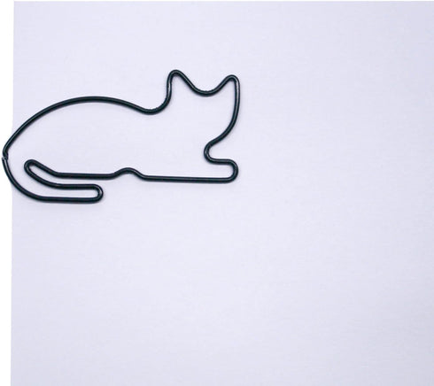 Animal Cat Shaped Paper Clips in Silver Tin and Gift Box Great for Paper Clip Collectors or Animal Lovers (Black 100 Count)...