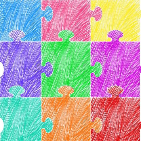 Glenmal 100 Pcs Large White Blank Puzzle Pieces Oversize White Blank Papers Puzzle Pieces Giant Puzzle Piece for Adult to Draw and Write and Makes...