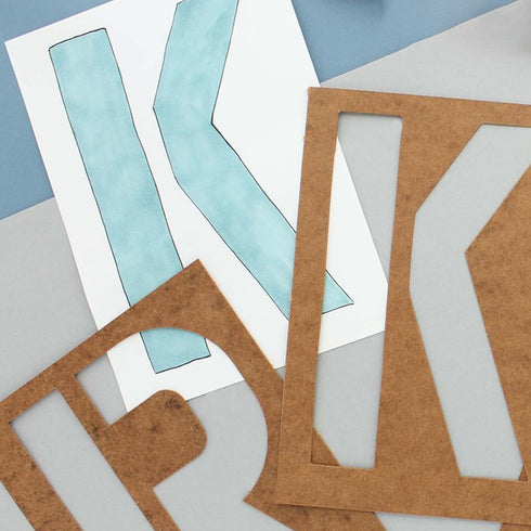 PRO ART Oiled Stencil Board Lettering, 6-inch Set, Natural...