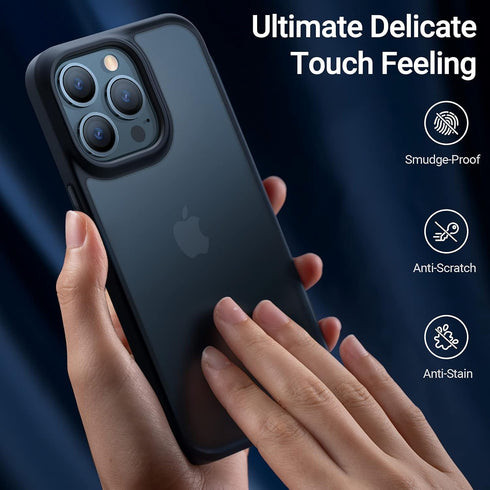 TORRAS ???????????????? Shockproof for iPhone 13 Pro Max Case, Military Grade Drop Protection, Sleek Premium Touch, Translucent Matte Slim Case fo...