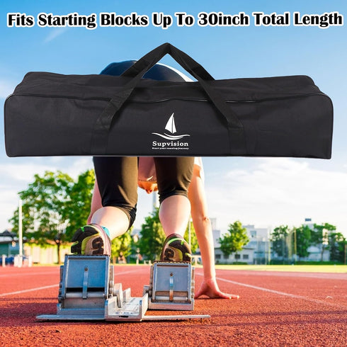 31.5in Sports Oxford Cloth Bag Fits Starting Blocks with an Overall Length of Less Than 30 Inches - Extra Large Travel Duffel Tote Gym Bag with 2-...