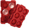 R|R Rocks - 6 Ball Tray - R|R Rocks - Golf Ball Ice Maker, Red, 6.75" x 4.5" x 2"...