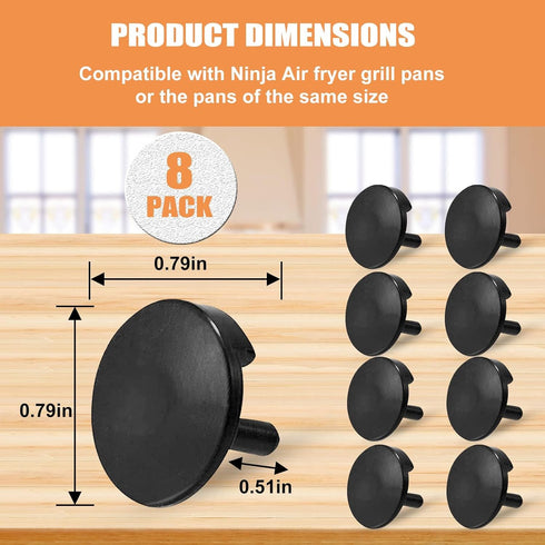 Air Fryer Replacement Parts for Ninja Foodi Airy Fryer, 8 PCS Food Grade Air Fryer Rubber Bumpers Feet Tabs Tips Accessories for Ninja Foodi DZ201...