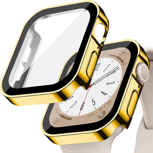 for Apple Watch Case 40mm,Hard Case with Tempered Glass Screen Protector,Watch Cover for Apple Watch SE 6 5 4 Screen Protector,Ultra-Thin Durable ...