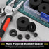 Swpeet 50Pcs 7 Sizes Round Rubber Spacer Assortment Kit, 5/6/8/10mm Anti Vibration Black Rubber Washers Kit, Neoprene Spacer Multi Purpose Thick R...