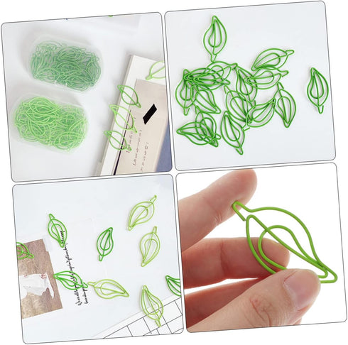 120 Pcs Paper Clip Paper Clip Office Paperclips Leaf Shaped Paper Clip Office Supplies Set Binder Folders Metal File Holder Small Paperclips Paper...