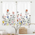 Cinbloo Watercolor Floral Kitchen Curtain Flower Cafe Curtain Rod Pocket 27.5W x 39L Rustic Plants Spring Blossom for Girl Woman Botanical Wildflo...