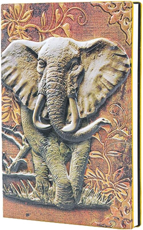 Leather Journal Writing Notebook - Antique Handmade Leather Daily Notepad Sketchbook, Elephant Gift for Men & Women, Travel Diary & Notebooks to W...