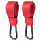 Baby Stroller Hooks Bag Hooks for Hanging Diaper Bags MultiPurpose Hooks for Grocery Shopping Bags Premium Vegan Leather Pram Straps 2 Pcs (red)...