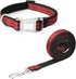 Reflective Dog Collar and Leash Set for Small Dogs, 4 FT/5 FT Dog Leash, Handle with an O-ring, Adjustable Mesh Padded Small Dog Collar with Quick...