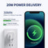 iWALK Leopard 20W USB C Charging Block, Fast Charging Wall Charger Adapter Compact Compatible with iPhone 14/13/12/12 Pro Max/12 Pro/12mini/, iPad...