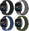 Sport Loop Compatible with Fitbit Versa 4 Fitbit Sense 2 Fitbit Versa 3 Fitbit Sense for Women Men,Soft Nylon Adjustable Breathable Replacement Wr...