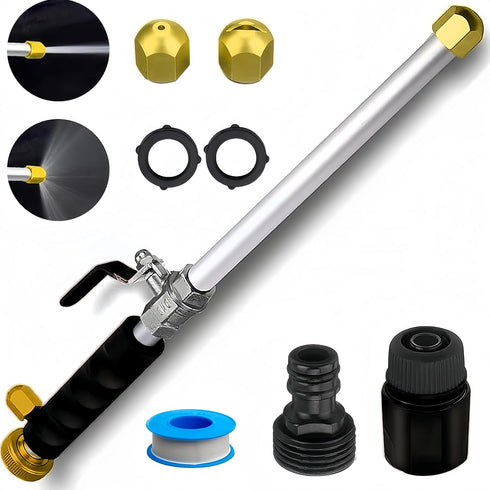FTWONLIVE Upgraded Jet Nozzle for Garden Hose Power Washer Wand Hydro Jet High Pressure Washer Tools with 2 Different Nozzles and Hose Quick Conne...