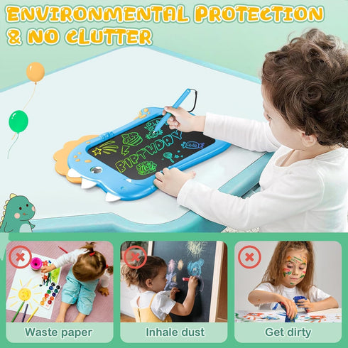 Kizmyee LCD Writing Tablet Kids,Toddler Toys for 3 4 5 6 Year Old Boys Girls Gifts, 8.5inch Kids Toys Doodle Board, Dinosaur Toys Drawing Pad for ...