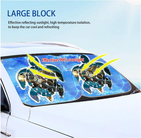 Yellow Sunflower Car Windshield Sun Shade Universal Fit Car Front Window for Trucks SUV Van Sunshade Visor Auto Vehicle Shield Reflector Blocking ...