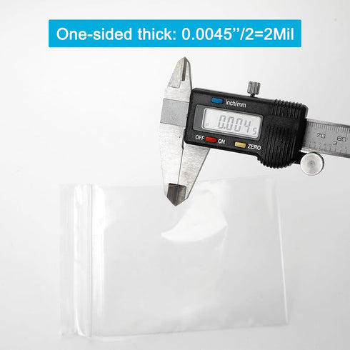1.5''x 1.5'', (Pack of 200) 2 mil Thick Clear Plastic Reclosable Zip Poly Bags with Resealable Lock Seal Zipper for Photo, Jewelry, Bakery, Treats...