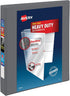 Avery Heavy-Duty 3 Ring Binders, Customizable Cover, 1 Inch Binder Slant Rings, 1 Gray Binder (79865)...