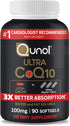 Qunol Ultra CoQ10 100mg Softgels- 3x Better Absorption, Antioxidant for Heart Health & Energy Production, Coenzyme Q10 Vitamins and Supplements, 3...