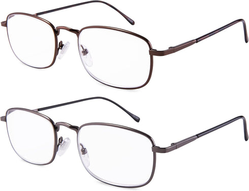 EYEGUARD 2 Pairs Spring Hinge Reading Glasses for Men Women Readers 3.00...
