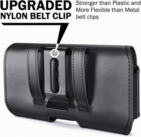 De-Bin Holster for Galaxy S24, iPhone 15, 15 Pro, 14, 13, 12, 11, X, Xs, 10 Cell Phone Belt Holder Case with Belt Clip Pouch Magnetic Cover, Fits ...