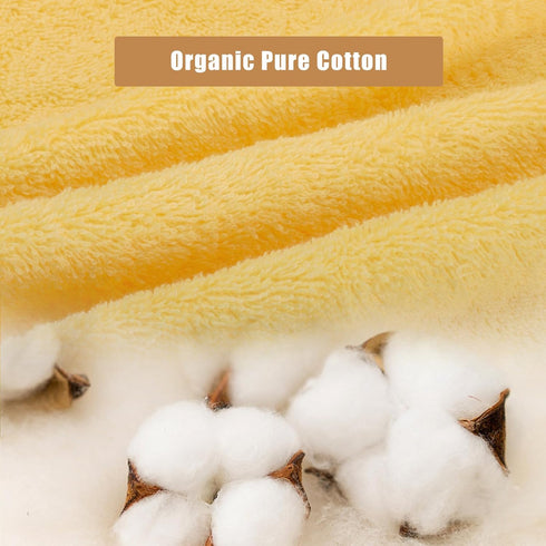SEMAXE Yellow Hand Towels for Bathroom, 100% Cotton Towels with Hanging Loops, Hotel Spa Quality Absorbent Towels, 27" L x 16" W, 4 Piece Hand Tow...