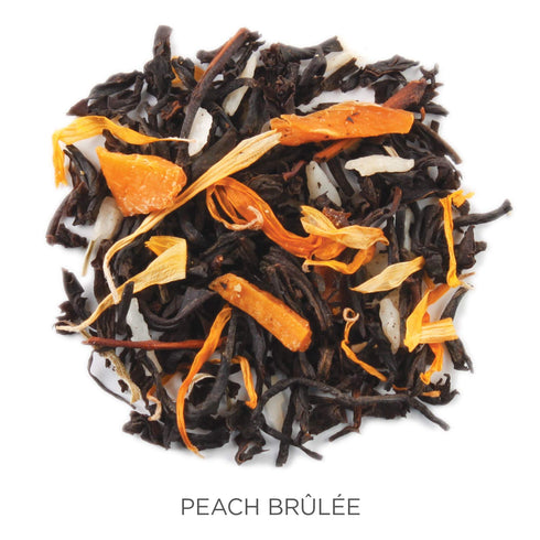 Tea Forte Peach Brulee Premium Organic Loose Leaf Caffeinated Black Tea Blend Canister, Makes 35-50 Cups...