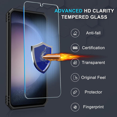 Janmitta for Samsung Galaxy A35 5G Case Built in Slide Camera Lens Cover+Screen Protector+Finger Ring Holder Kickstand,Heavy Duty Shockproof Full ...