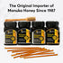 P.R.I Manuka Honey Sticks, Certified MGO 60+, Raw New Zealand Manuka Honey, Perfect for On-the-Go, 10ct...