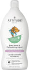ATTITUDE Baby Dish Soap and Bottle Cleaner, EWG Verified Dishwashing Liquid, No Added Dyes or Fragrances, Tough on Milk Residue and Grease, Vegan,...