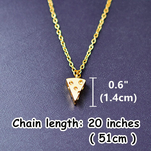 Best Friend Cheese Pizza Pendant Necklace Crystal Charm BFF Friendship Matching Necklace Set Gift for Friends Unisex (Golden Cheese (8 Pcs))...