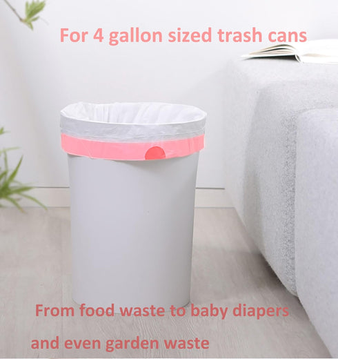 75 Count Small Drawstring Trash Bags 4 Gallon Faint Scented White Mini Garbage Bags Trash Can Liners for Bathroom Kitchen Bedroom Office (75)...